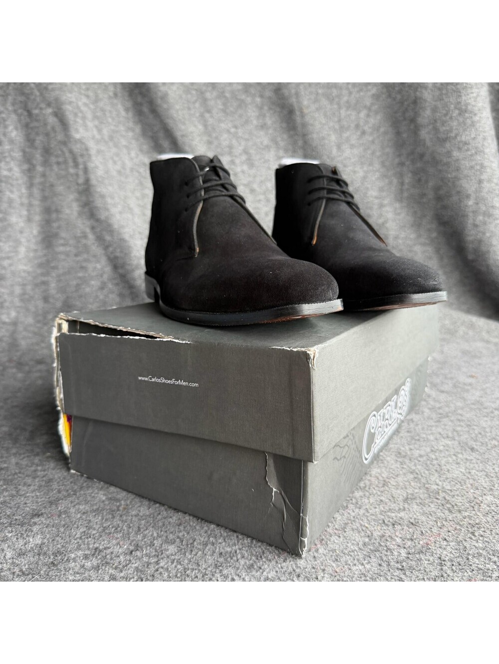 Carlos By Carlos Santana Corazon Chukka Boots Mens Size 9 Black Suede Ankle